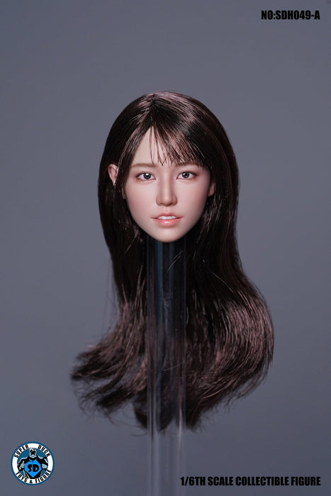In-stock 1/6 SUPER DUCK SDH049 Asian Female Head Sculpt H#Suntan