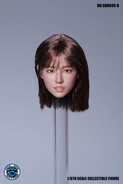 In-stock 1/6 SUPER DUCK SDH049 Asian Female Head Sculpt H#Suntan