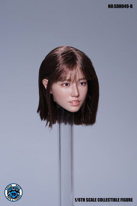 In-stock 1/6 SUPER DUCK SDH049 Asian Female Head Sculpt H#Suntan
