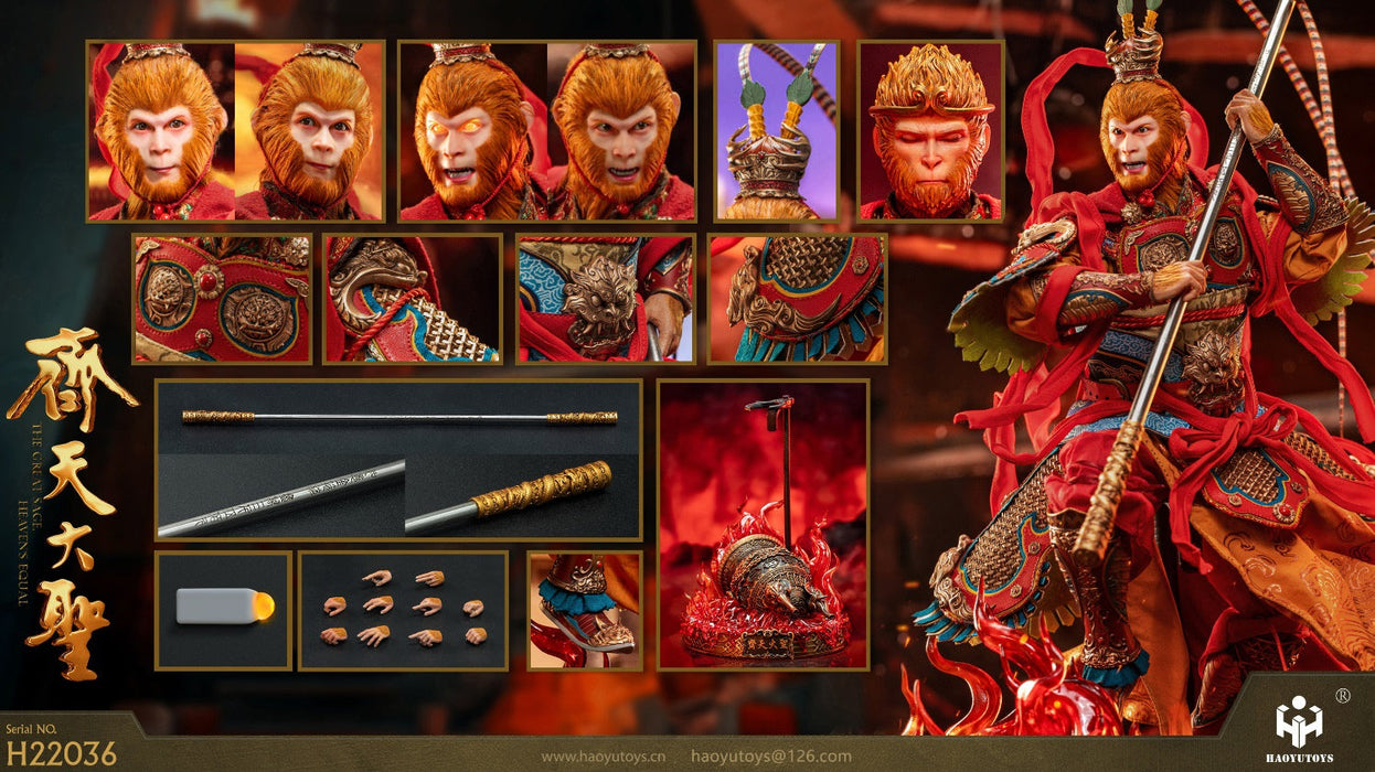 In-stock 1/6 HAOYU TOYS H22036 Monkey King Tiangong Riot Version