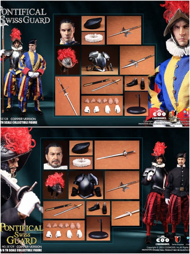 In-stock1/6 Coomodel Pontifical Swiss Guard Exclusive Cupronickel SE128/SE129