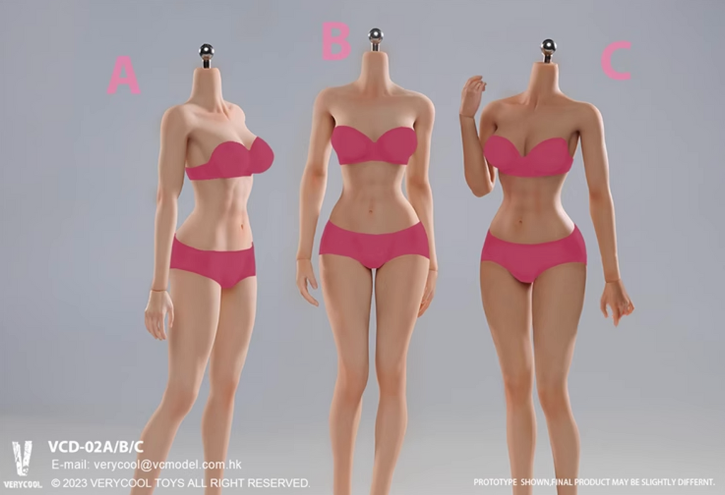 In-stock 1/6 Verycool VCD02 Seamless Female Body Mid Bust (Undetachable Feet)