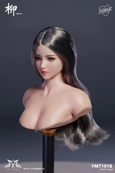 In-stock 1/6 YMTOYS YMT101 Liu Female Head Sculpt H#pale