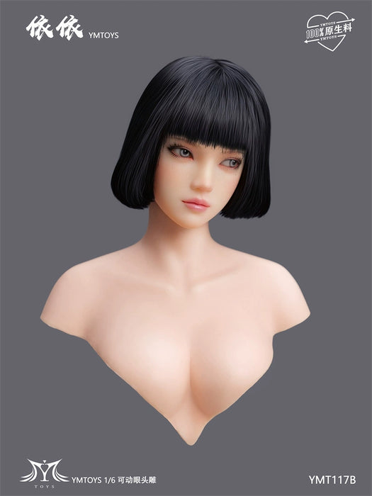 Pre-order 1/6 YMTOYS YMT117 Yi Yi Female Head Sculpt W/ Adjustable Eyes H#Pale