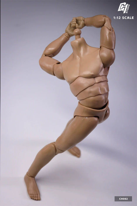 In-stock 1/12 CH002 Male Body with extra waist articulation