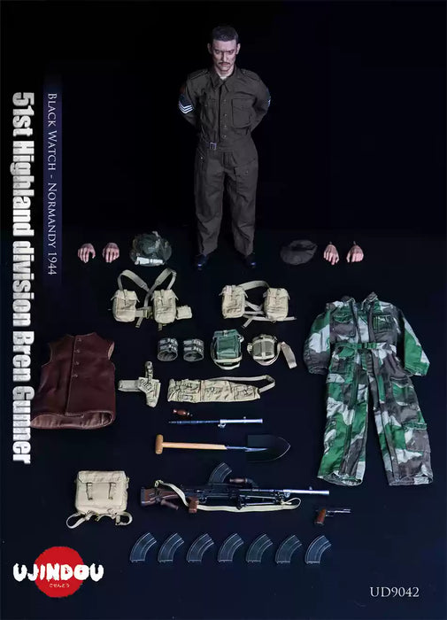 In-stock 1/6 Ujindou UD9042 51St Highland Division Bren Gunner