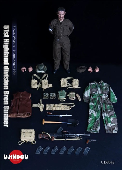 In-stock 1/6 Ujindou UD9042 51St Highland Division Bren Gunner