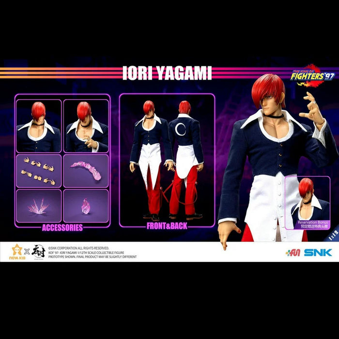 In-stock 1/12 TUNSHI STUDIO TS-XXZ-008 KOF '97 IORI YAGAMI Action Figure