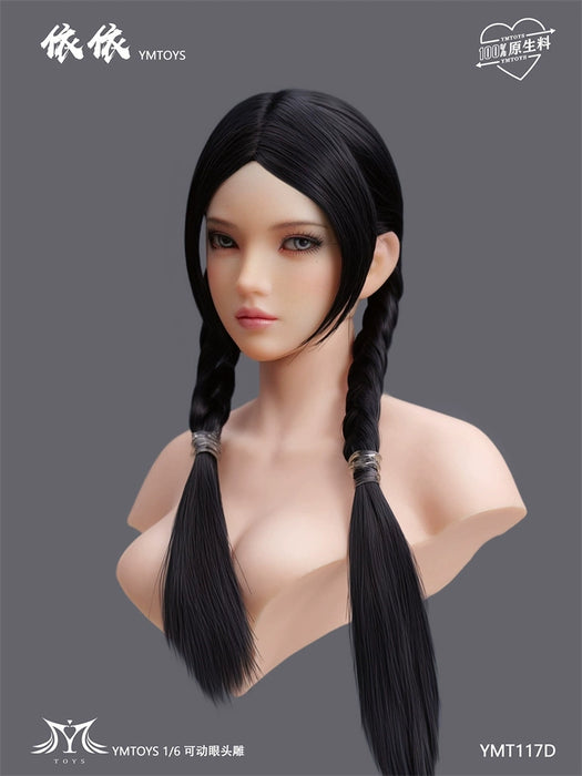 Pre-order 1/6 YMTOYS YMT117 Yi Yi Female Head Sculpt W/ Adjustable Eyes H#Pale