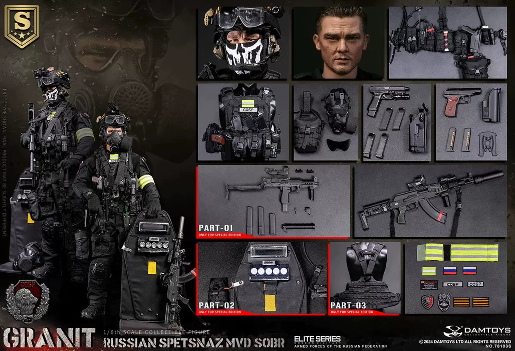 In-stock 1/6 DAMTOYS 78103 RUSSIAN SPETSNAZ MVD SOBR GRANIT Action Figure