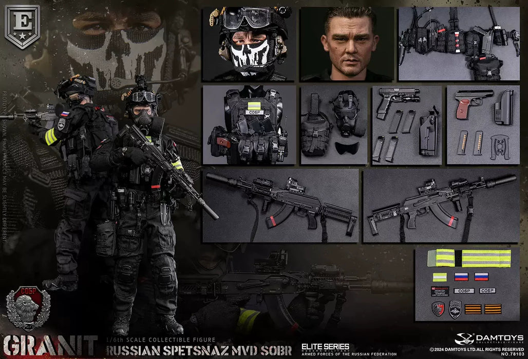 In-stock 1/6 DAMTOYS 78103 RUSSIAN SPETSNAZ MVD SOBR GRANIT Action Figure