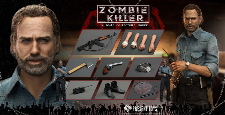 In-stock 1/6 Present Toys SP53 Zombie Killer Action Figure