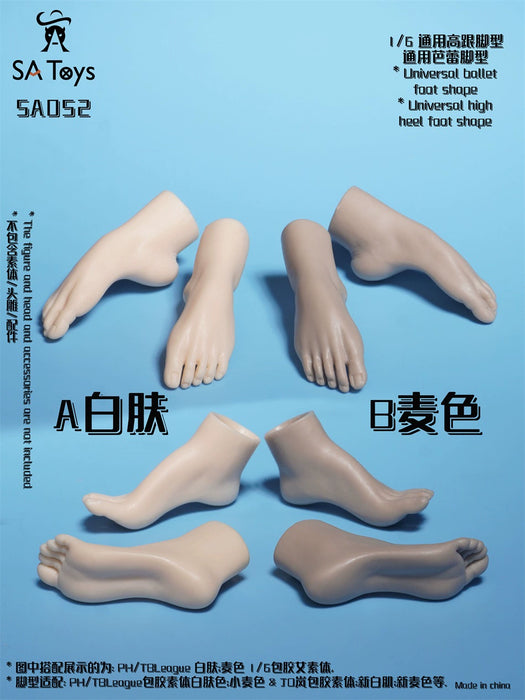 In-stock 1/6 SA TOYS SA052 Universal high heel foot shape