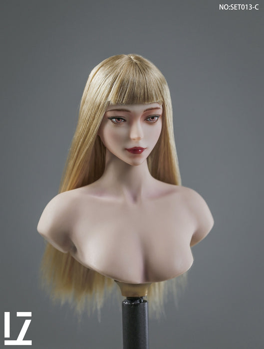 In-stock 1/6 LZTOYS SET013 Fei'er Female head sculpt H#pale