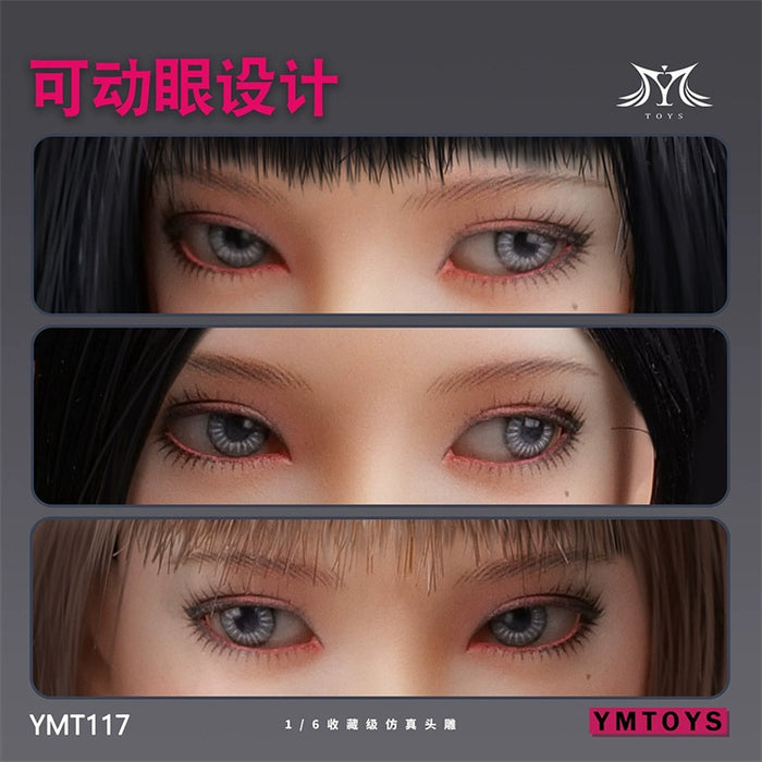 Pre-order 1/6 YMTOYS YMT117 Yi Yi Female Head Sculpt W/ Adjustable Eyes H#Pale