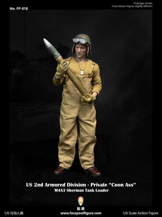 In-stock 1/6 Facepool FP018 Private Sherman Tank Loader Action Figure