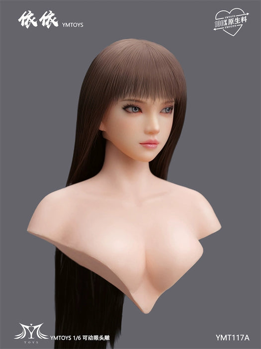 Pre-order 1/6 YMTOYS YMT117 Yi Yi Female Head Sculpt W/ Adjustable Eyes H#Pale