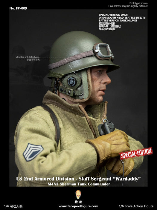 In-stock 1/6 Facepool FP009 2nd Armored Division Staff Sergeant Action Figure