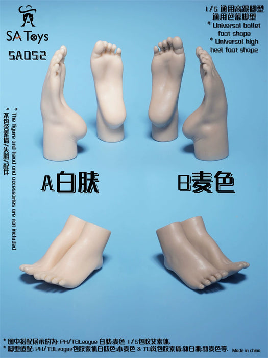 In-stock 1/6 SA TOYS SA052 Universal high heel foot shape