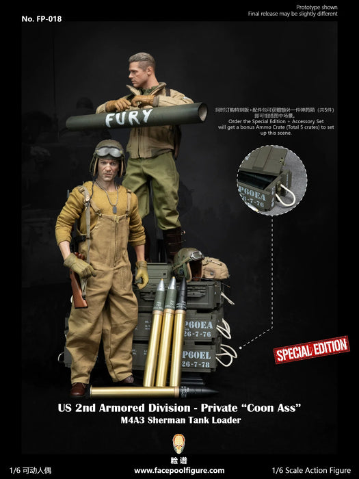 In-stock 1/6 Facepool FP018 Private Sherman Tank Loader Action Figure