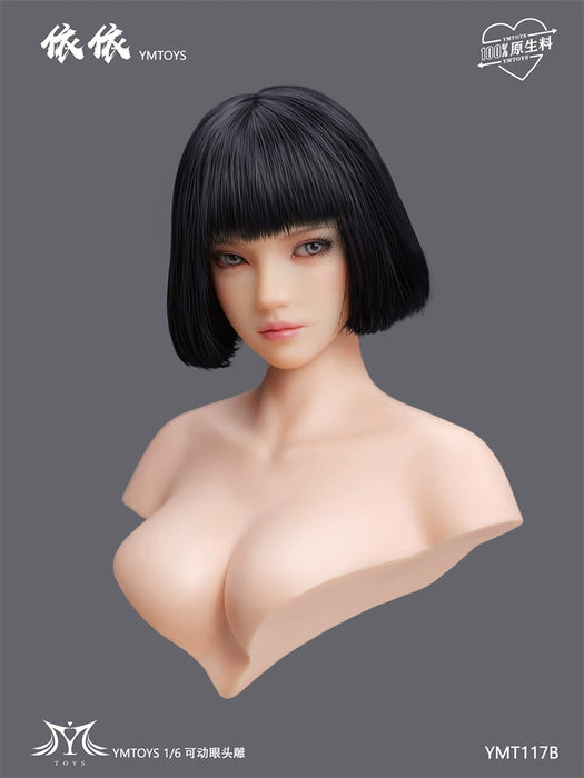 Pre-order 1/6 YMTOYS YMT117 Yi Yi Female Head Sculpt W/ Adjustable Eyes H#Pale