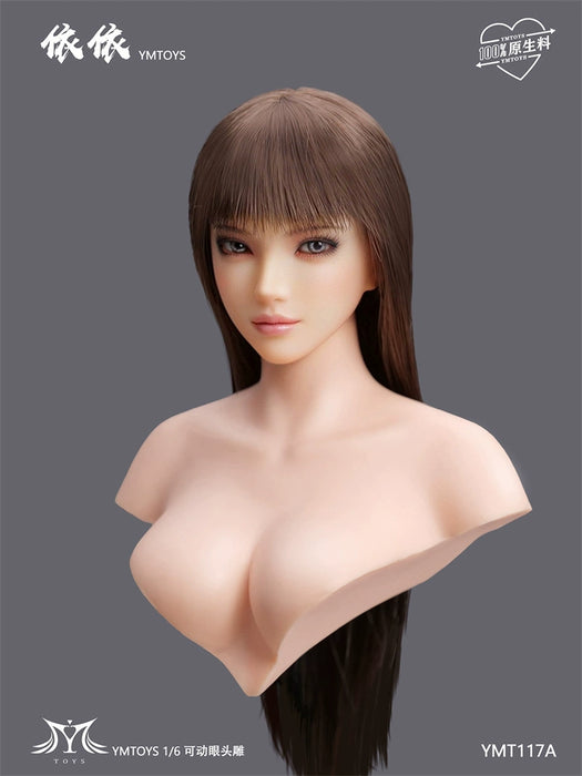 Pre-order 1/6 YMTOYS YMT117 Yi Yi Female Head Sculpt W/ Adjustable Eyes H#Pale