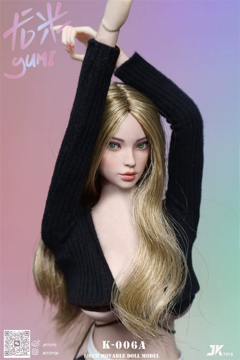 In-stock 1/6 JKTOYS K-006 Yumi Female Head Sculpt
