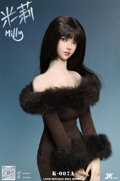 In-stock 1/6 JKTOYS Milly Female Head Sculpt w/ Adjustable Eyes