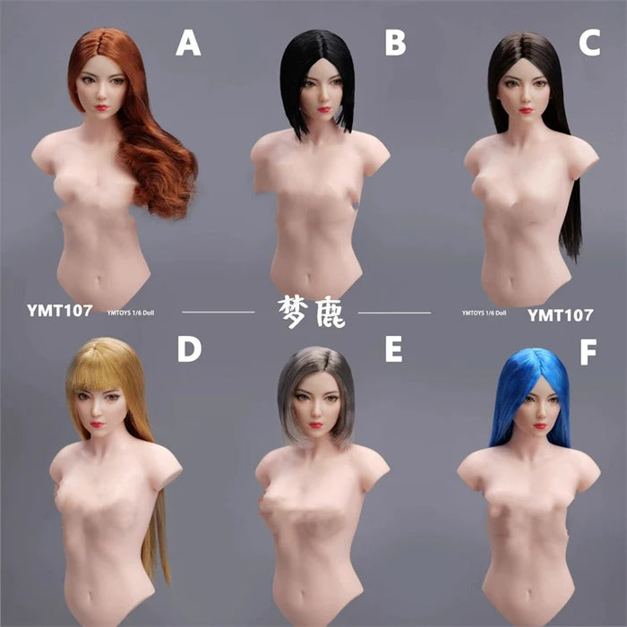 In-stock 1/6 YMTOYS YMT107 Meng Lu Female Head Sculpt H#pale