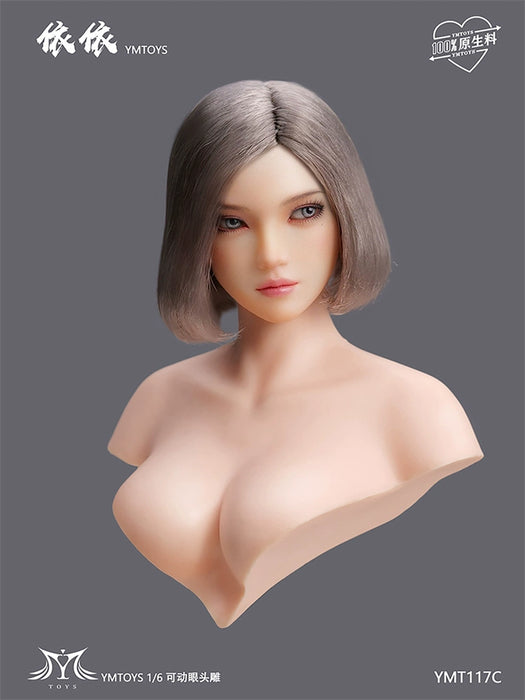 Pre-order 1/6 YMTOYS YMT117 Yi Yi Female Head Sculpt W/ Adjustable Eyes H#Pale