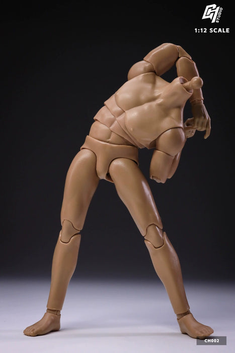 In-stock 1/12 CH002 Male Body with extra waist articulation