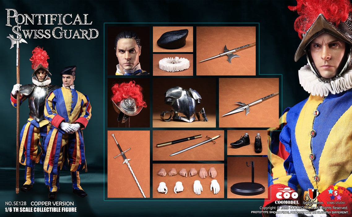 In-stock1/6 Coomodel Pontifical Swiss Guard Exclusive Cupronickel SE128/SE129