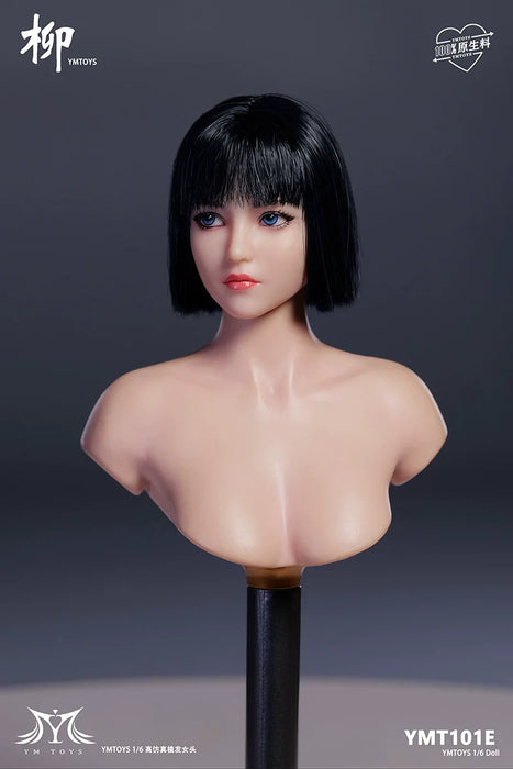 In-stock 1/6 YMTOYS YMT101 Liu Female Head Sculpt H#pale