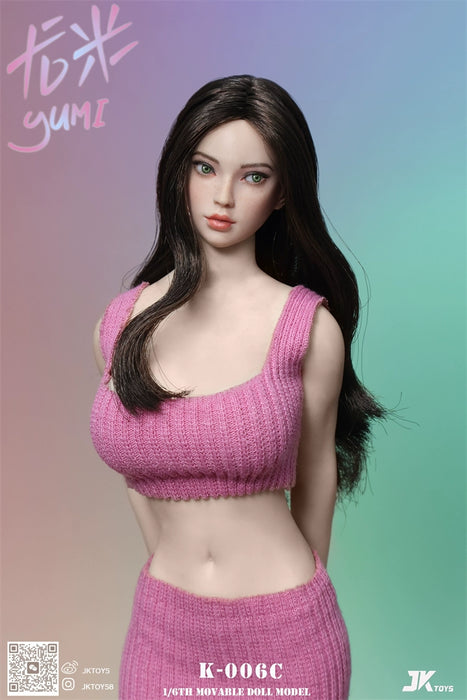 In-stock 1/6 JKTOYS K-006 Yumi Female Head Sculpt