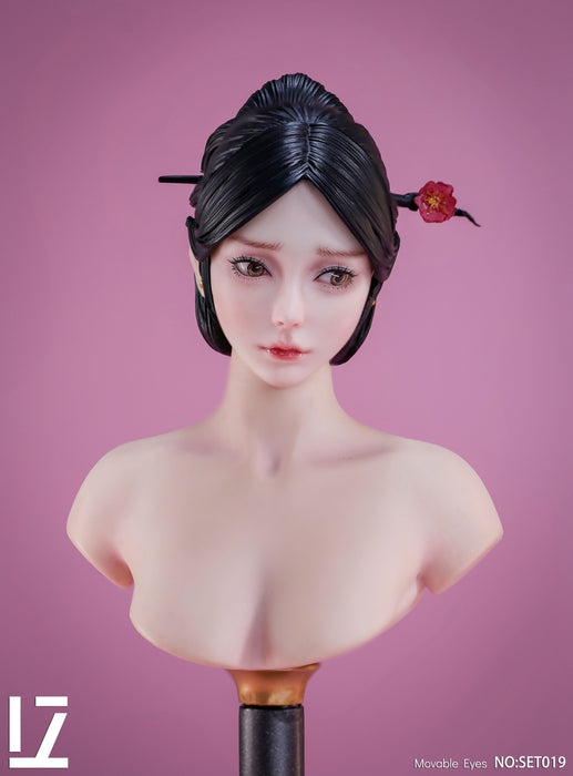 Pre-order 1/6 LZ TOYS Female head sculpt with Bun Adjustable Eyes