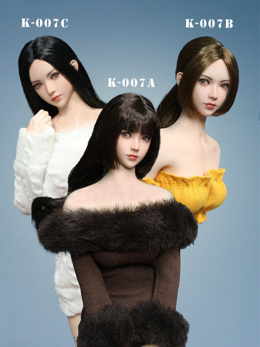 In-stock 1/6 JKTOYS Milly Female Head Sculpt w/ Adjustable Eyes