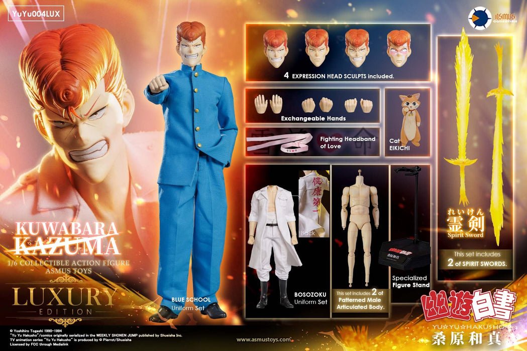 In-stock 1/6 ASMUS TOYS YUYU004A Yu Yu Hakusho Kazuma Kuwabara Figure