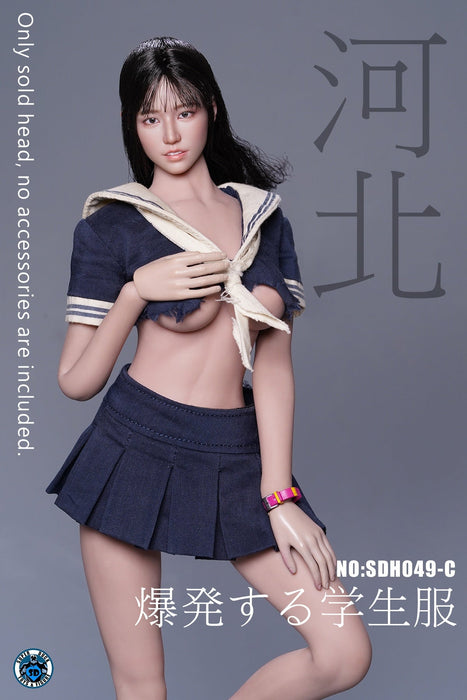 In-stock 1/6 SUPER DUCK SDH049 Asian Female Head Sculpt H#Suntan