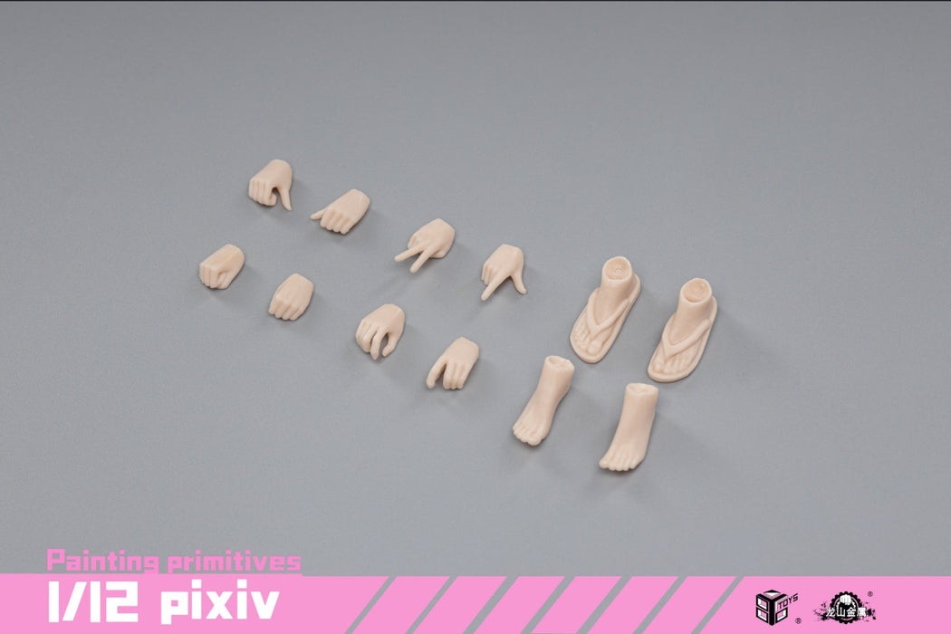 In-stock 1/12 86TOYS X Longshan T86-ST01234A Semi-Seamless Pale Female Body