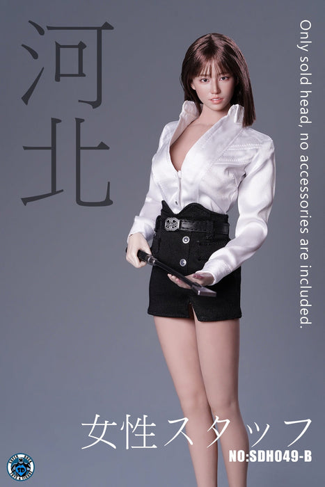 In-stock 1/6 SUPER DUCK SDH049 Asian Female Head Sculpt H#Suntan