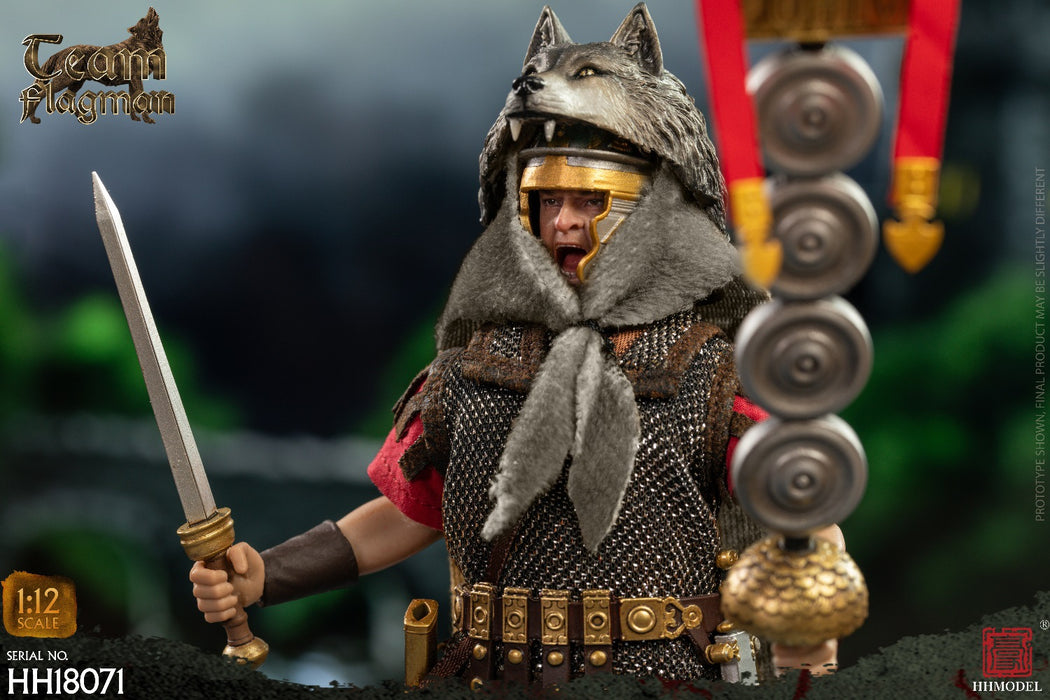 In-stock 1/12 HHMODEL Imperial Legion - Rome Camp flagman HH18070 / HH18071