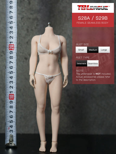 In-Stock 1/6 Scale TBLeague Phicen Buxom Female Seamless Body S28A S29B (No Head) (Censored)