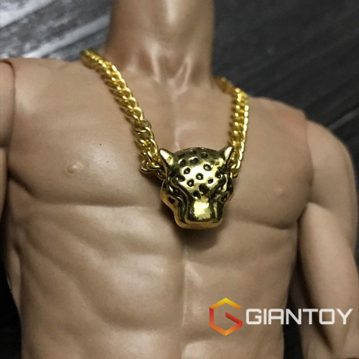 1/6 Scale Big Golden Leopard Necklace For HOT TOYS PH Fashion clothes