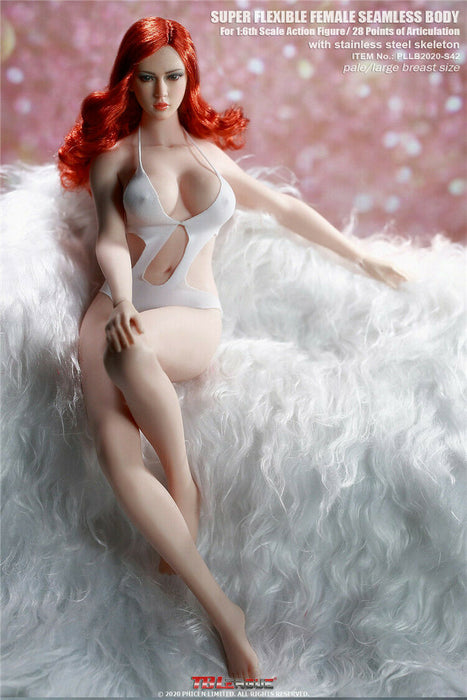 In-stock 1/6 TBLeague European Female Seamless Figure Undetachable Feet S42 S43 (w/head) (Censored)