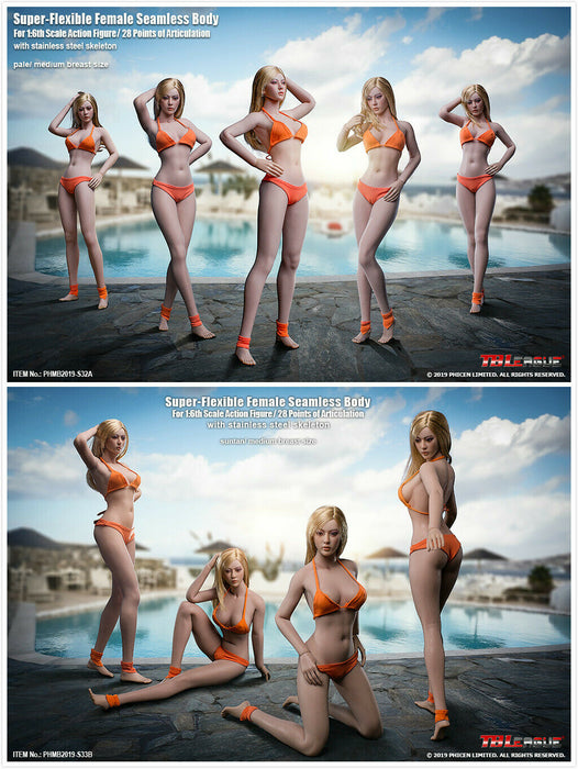 In-stock 1/6 TBLeague Long Legs & Slim Shoulder Seamless Body S32A S33B (Censored)