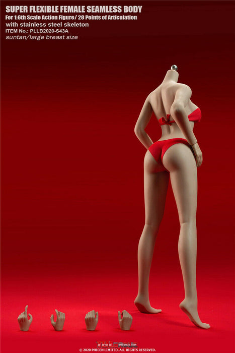 In-stock 1/6 TBLeague European Female Seamless Body Undetachable Feet S42A S43A