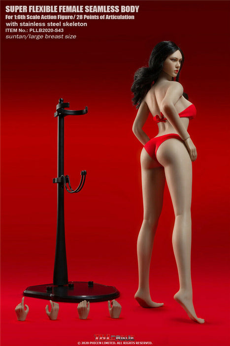 In-stock 1/6 TBLeague European Female Seamless Figure Undetachable Feet S42 S43 (w/head)