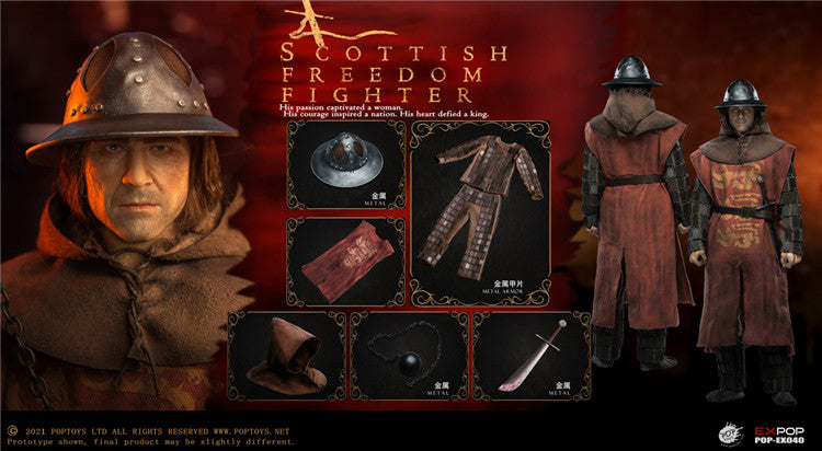 In-stock 1/6 POPTOYS EX038 Scottish Freedom Fighter EX038/EX039/EX040