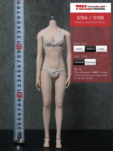In-stock 1/6 TBLeague Phicen Standard Mid-bust S18A S19B Seamless Female Body (Censored)