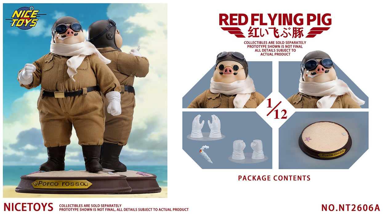 Pre-order 1/12 NICETOYS NT2606A Red Flying Pig Action Figure
